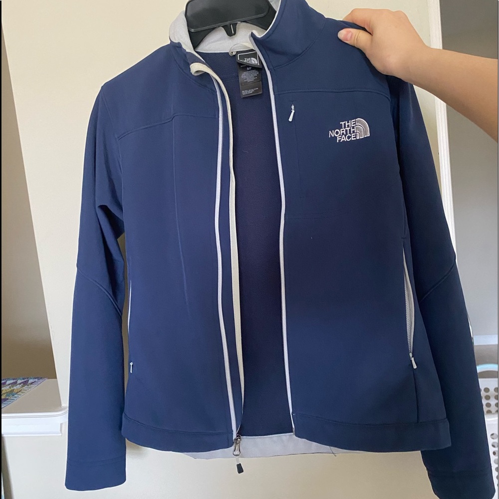 Blue north face jacket